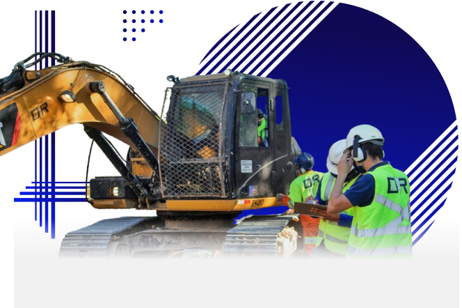 pessoas trabalhando na obra de forma segura.